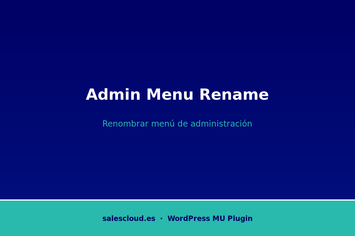 SalesCloud Admin Menu Rename